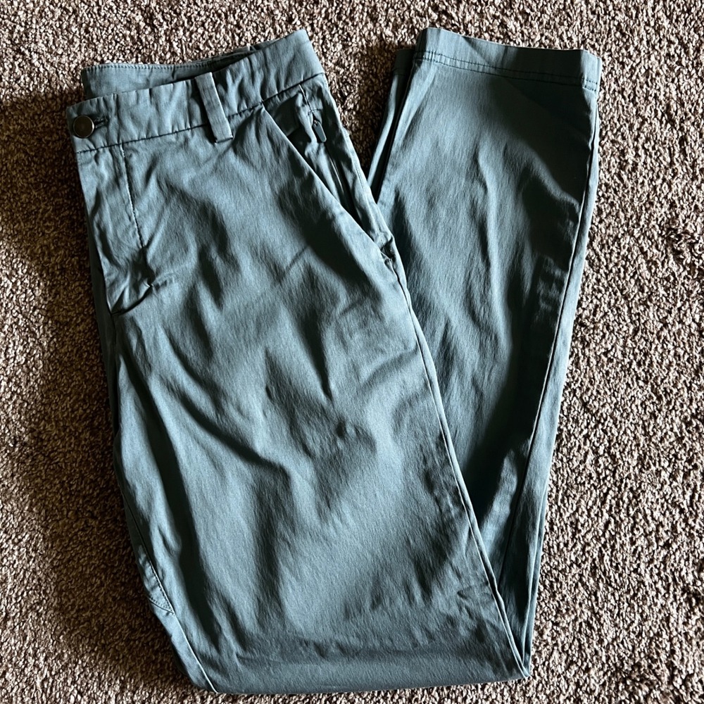 Lululemon E4 Athleisure Pants Cotton Blend Green 30 Lightweight Stretch‎ 0310